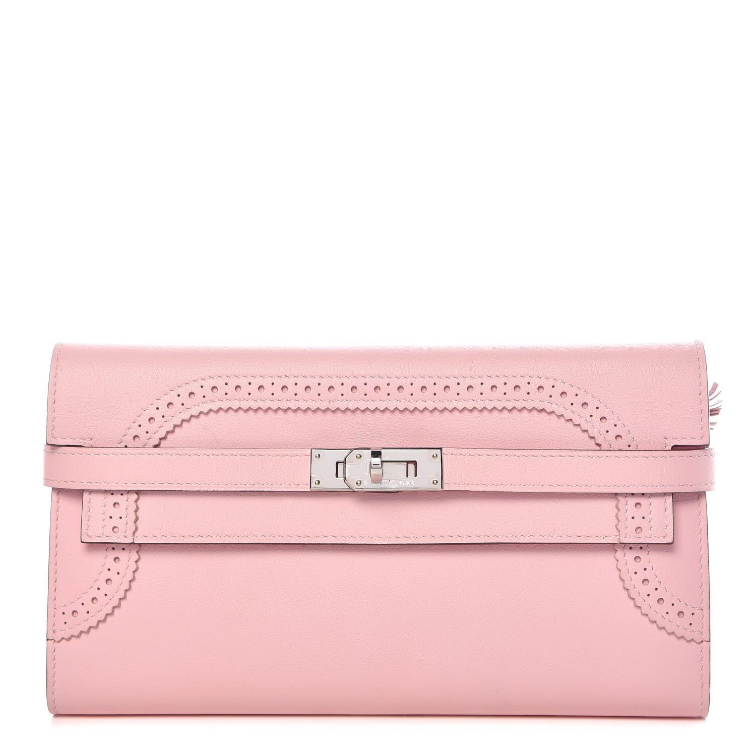 Hermes Swift Ghillies Kelly Longue Wallet Rose Sakura 1 of 10