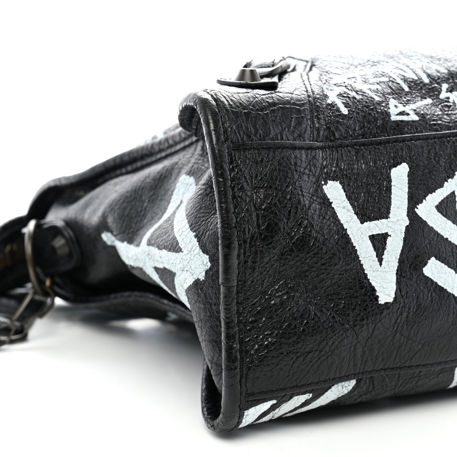 Balenciaga Agneau Arena Graffiti All Over Classic Hardware City Black White 10 of 11