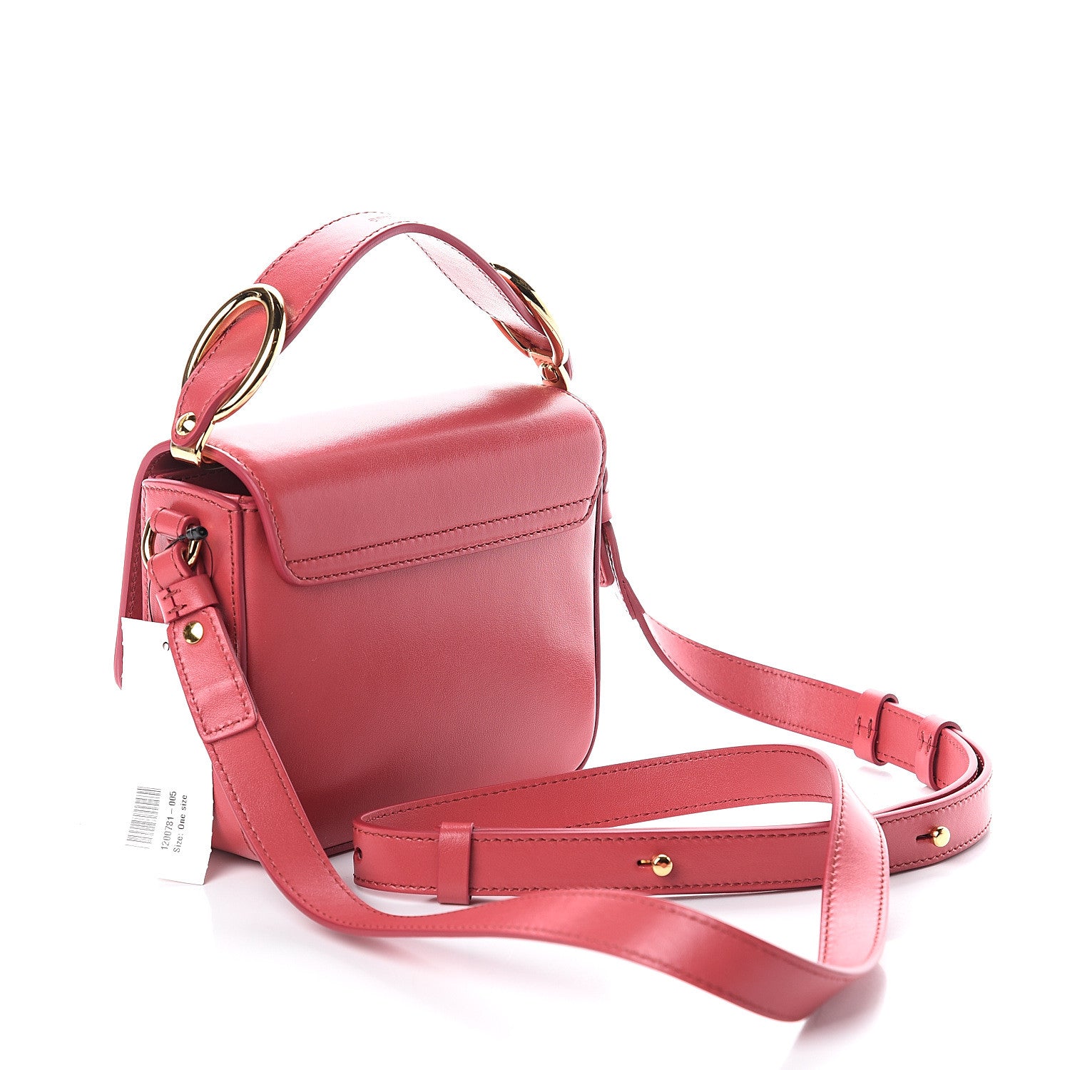 Chloe Shiny Calfskin Suede Mini C Double Carry Scarlet Pink 2 of 7