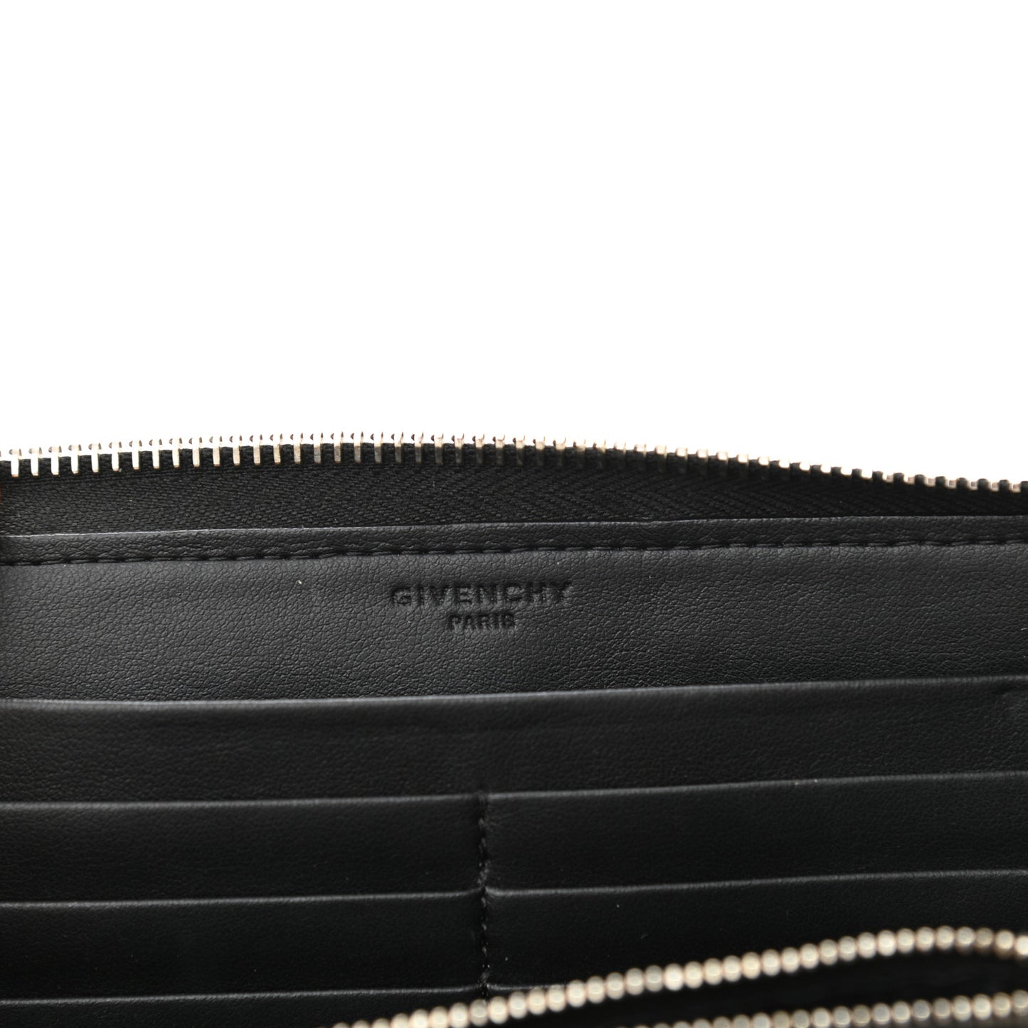 Textured Coated Canvas Rottweiler Print Zip Around Wallet Black
