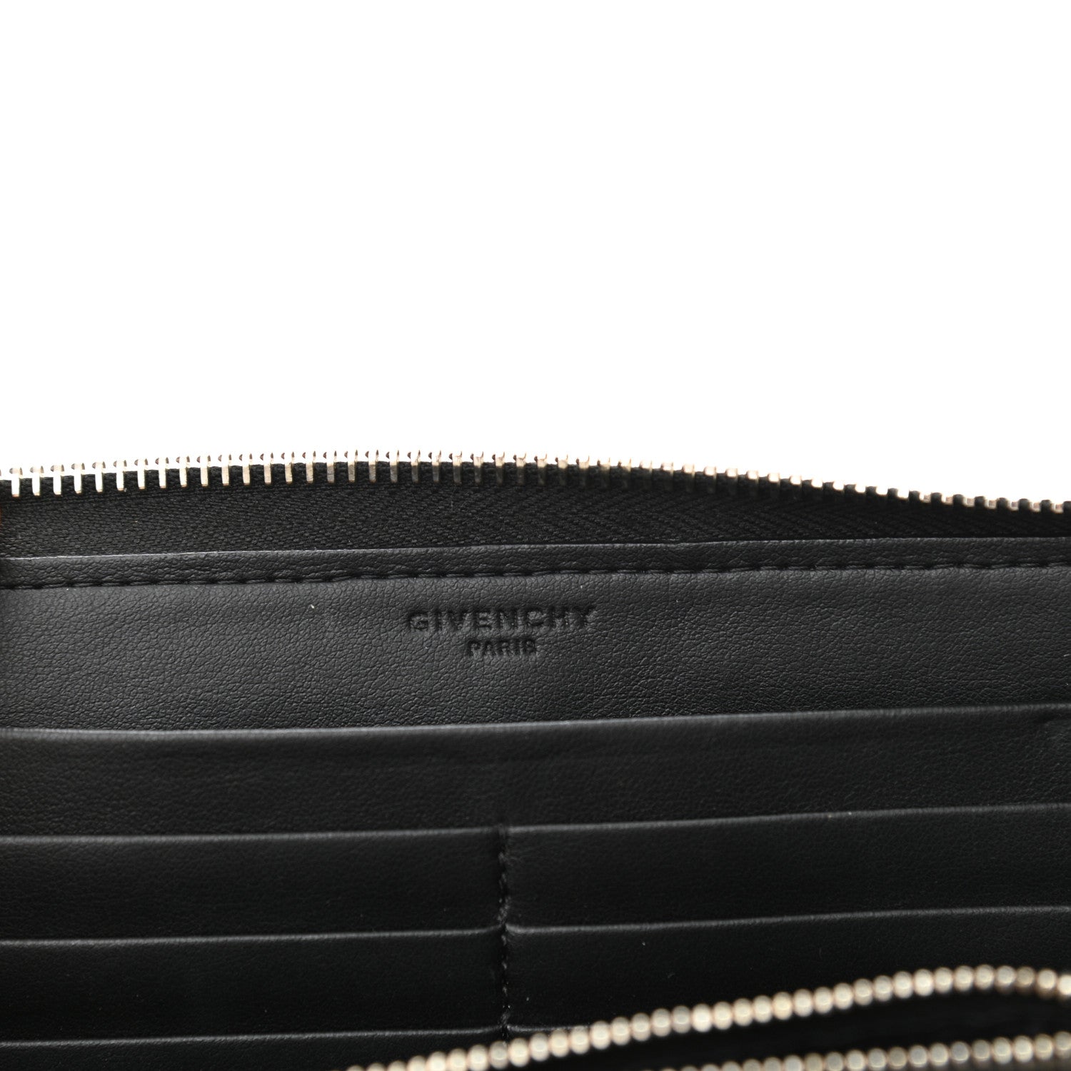 Givenchy Textured Coated Canvas Rottweiler Print Zip Around Wallet Black 6 of 6