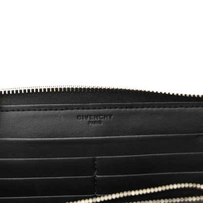 Givenchy Textured Coated Canvas Rottweiler Print Zip Around Wallet Black 6 of 6