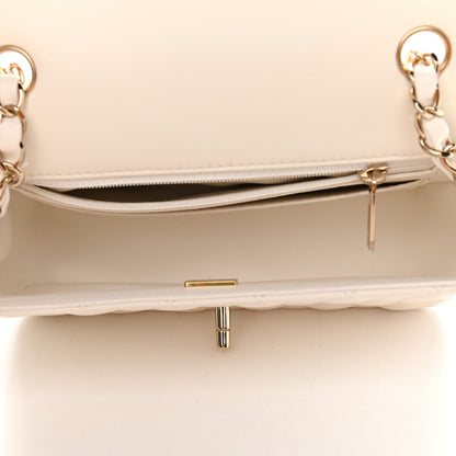 Chanel Lambskin Quilted Mini Rectangular Flap White 5 of 9