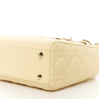 Christian Dior Lambskin Cannage Small My ABCDior Lady Dior Soft Yellow 10 of 11