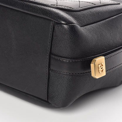 Chanel Grained Calfskin Quilted Flat Camera Case Black 11 of 12