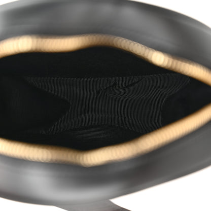 Burberry Vintage Check Canvas Calfskin Louise Bag Archive Beige Black 5 of 14