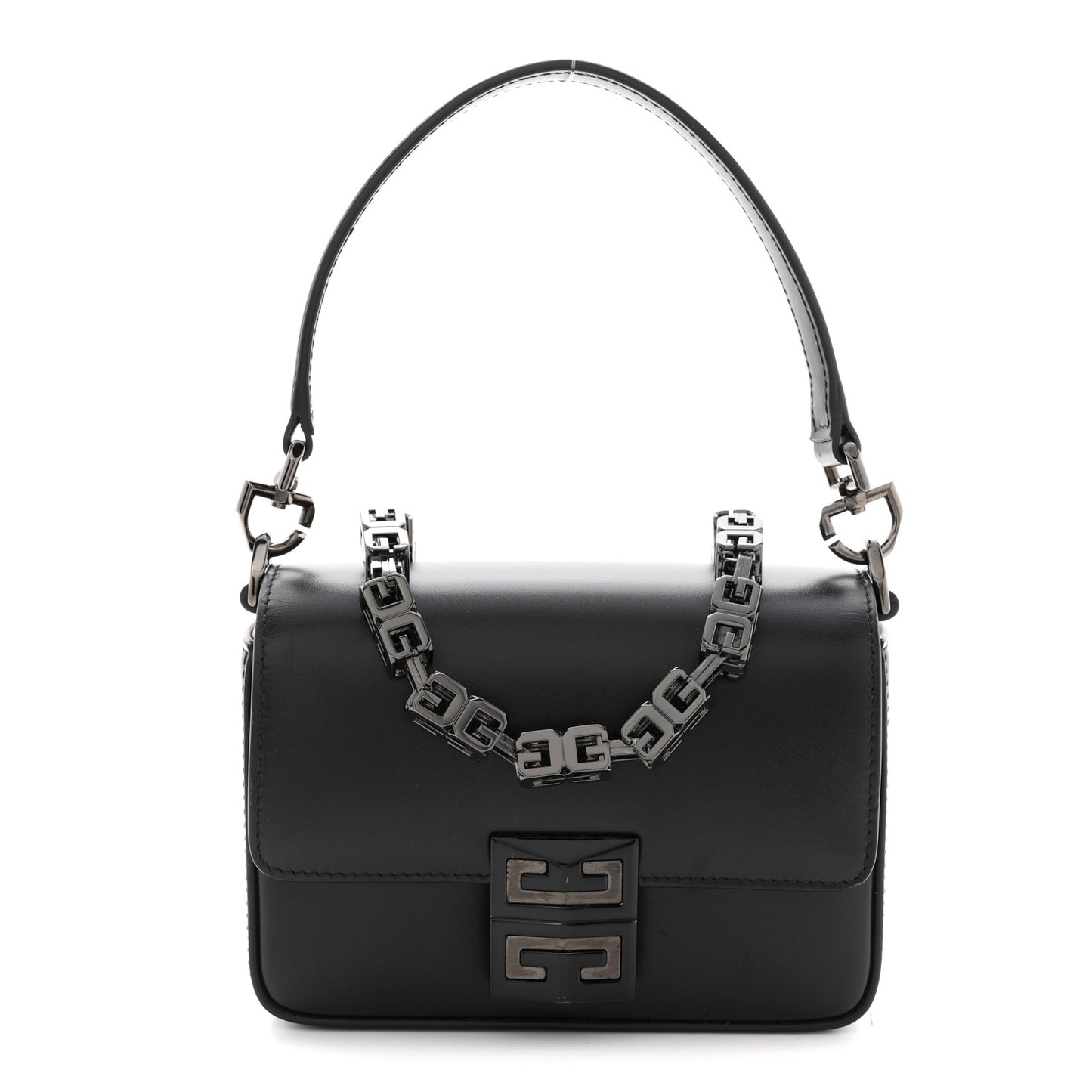 Box Calfskin Small 4G Cube Chain Shoulder Bag So Black