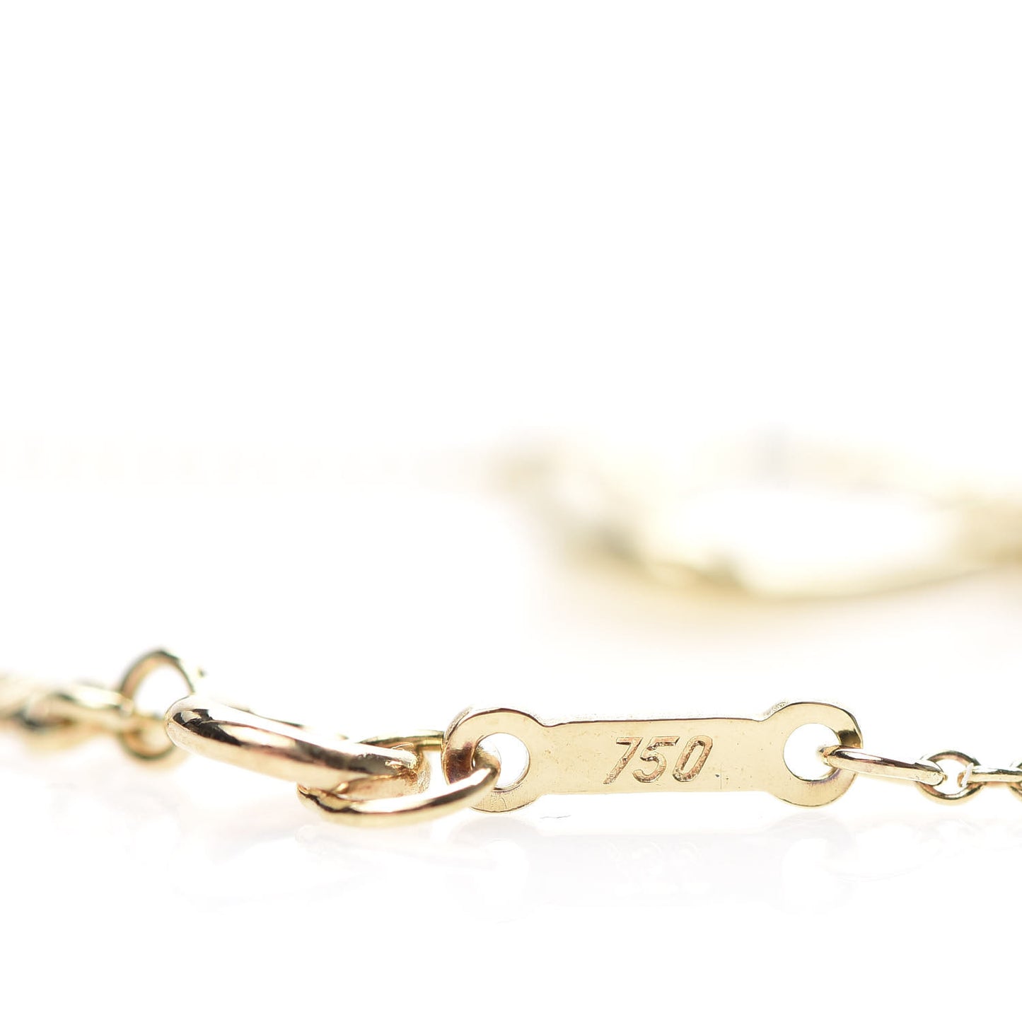 18K Yellow Gold Elsa Peretti 5 Open Heart Station Necklace