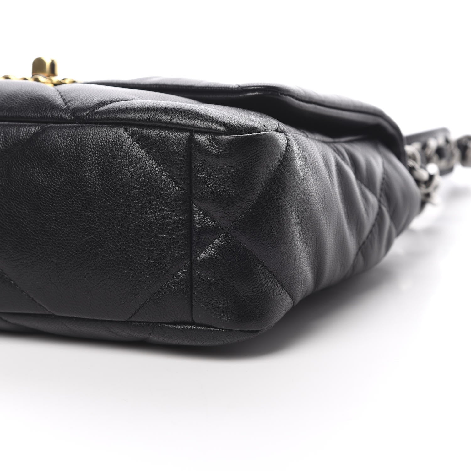 Chanel Goatskin Quilted Medium 19 Flap Black 11 of 11