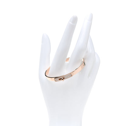 Hermes 18K Rose Gold Diamond PM Kelly Pave Bracelet SH 2 of 5
