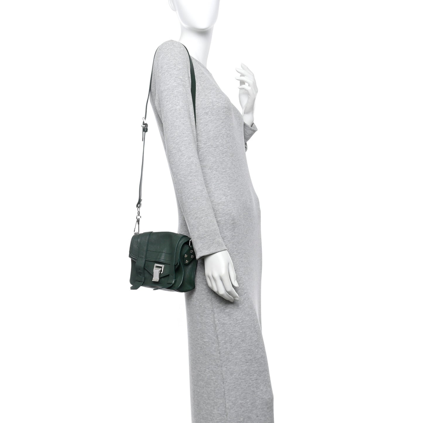 Lambskin Mini PS1 Satchel Forest Green