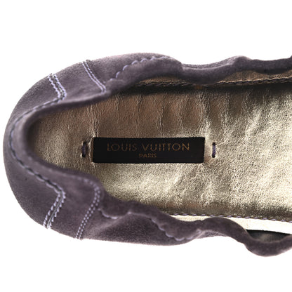 Louis Vuitton Suede Lovely Ballet Flats 37 Purple 7 of 8