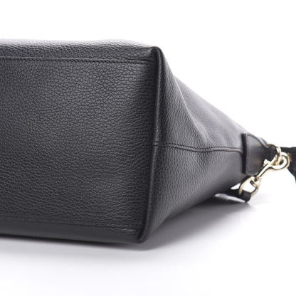 Gucci Dollar Calfskin GG Charm Dome Satchel Black 9 of 11
