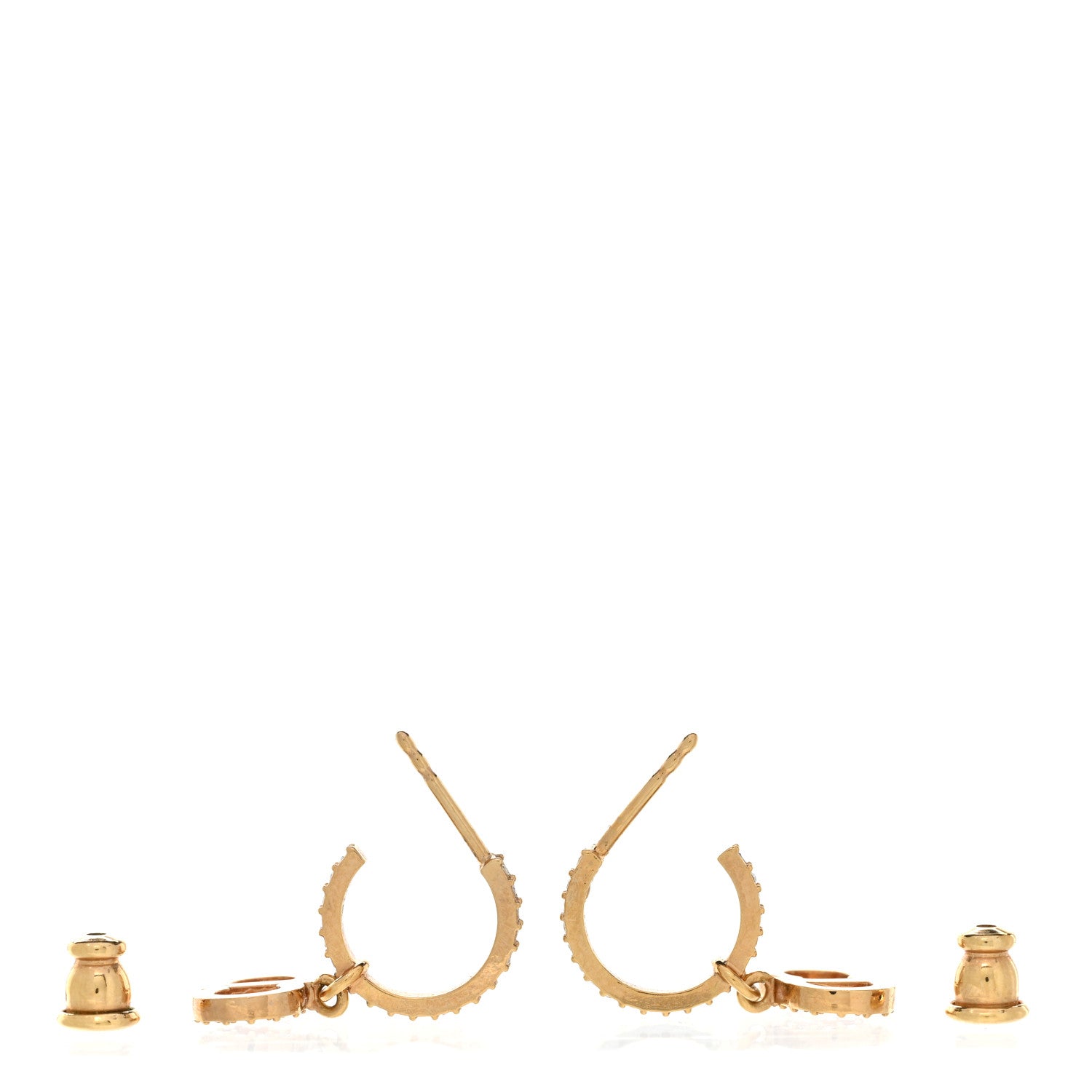 Christian Dior Crystal Clair D Lune Hoop Earrings 3 of 5