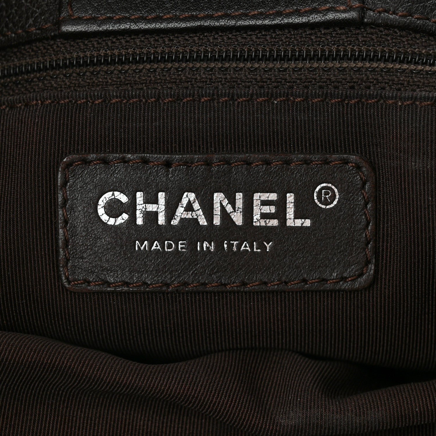Chanel Calfskin Cerf Executive Shopper Tote Brown 6 of 13