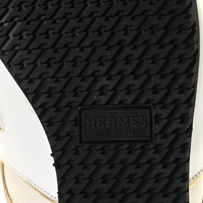 Hermes Calfskin Suede Goatskin Womens Tie Break Sneakers 37.5 8 of 8