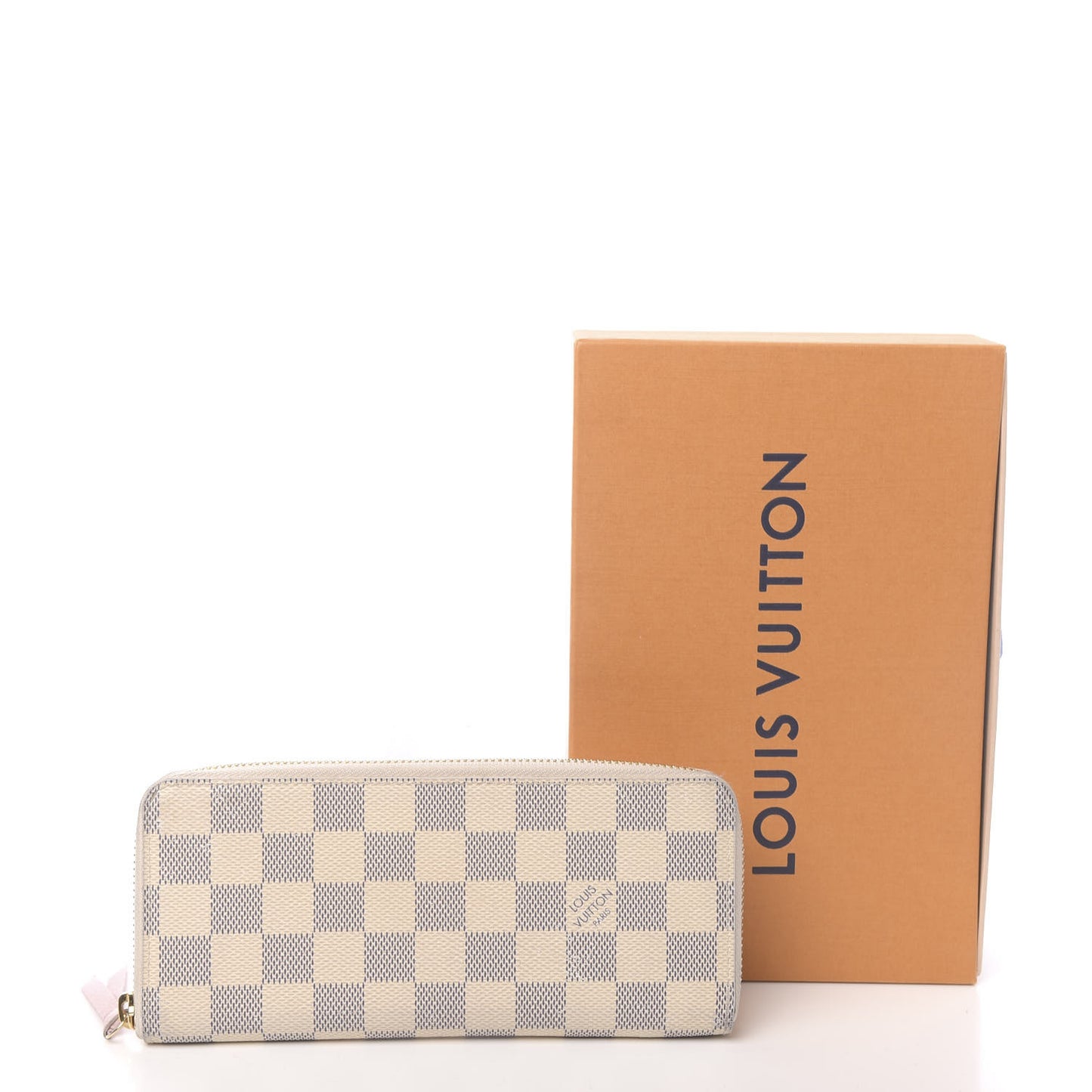 Damier Azur Clemence Wallet Rose Ballerine