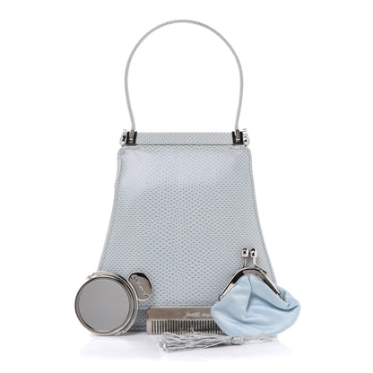 Judith Leiber Lizard Evening Bag Blue 3 of 8
