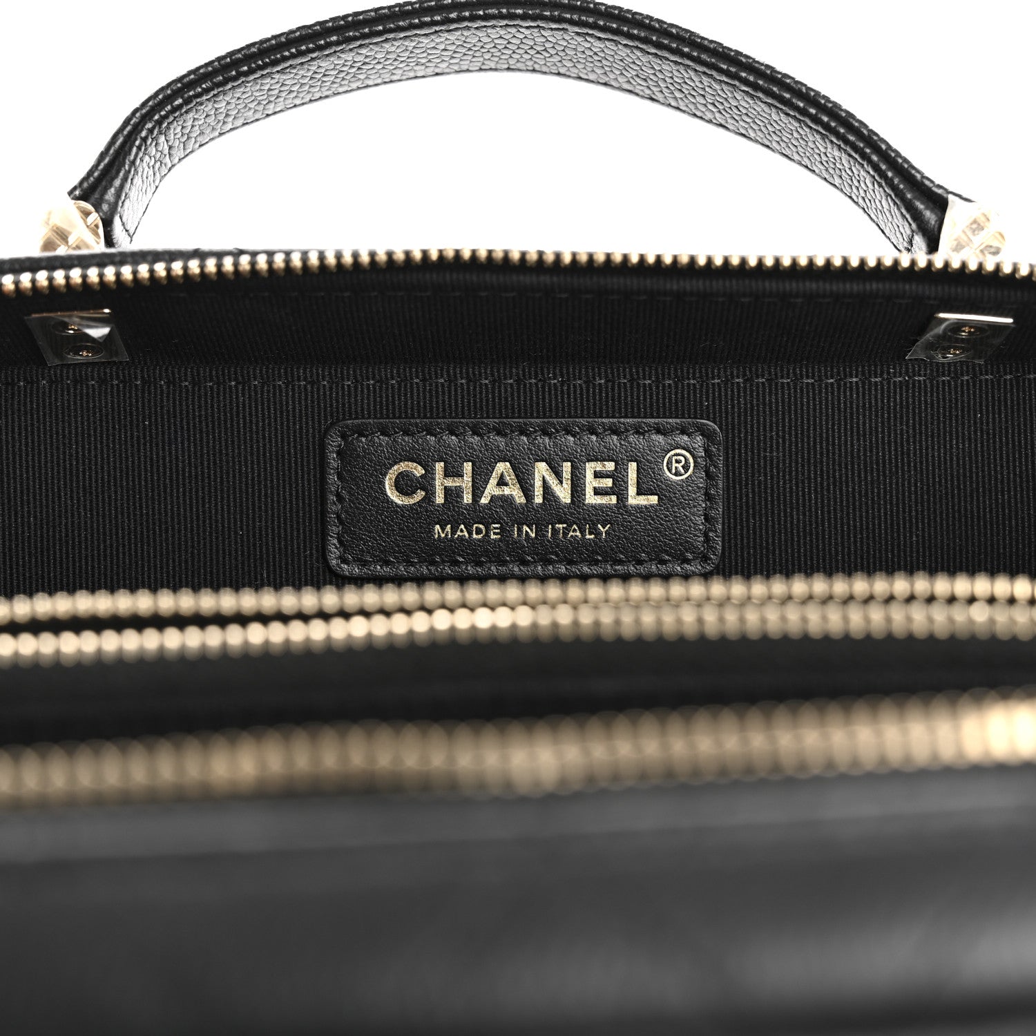 Chanel Caviar Quilted Vanity Case Black 7 of 12