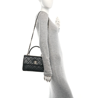 Chanel Lambskin Quilted Small Trendy CC Dual Handle Flap Bag Black 3 of 10