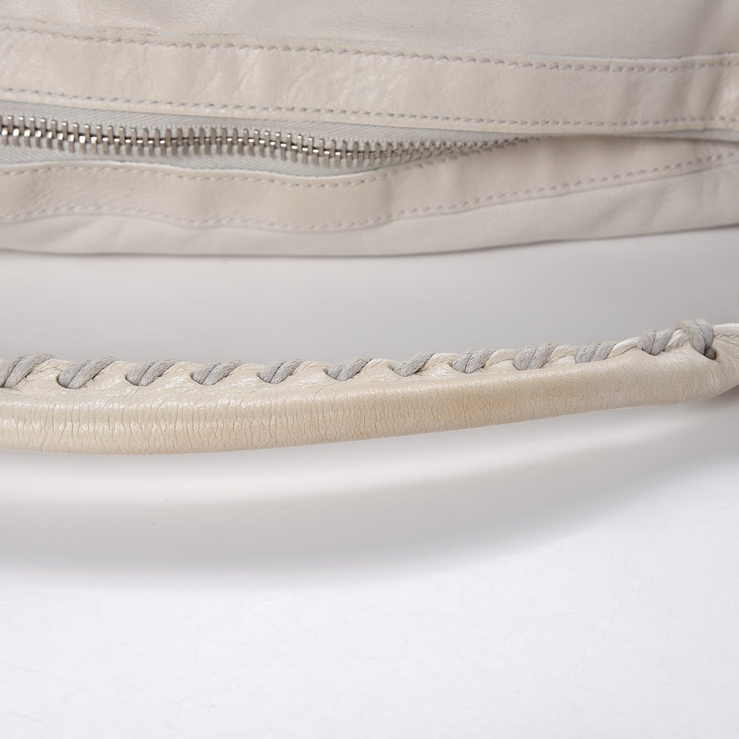 Agneau Giant 21 Silver Hardware Day Hobo White