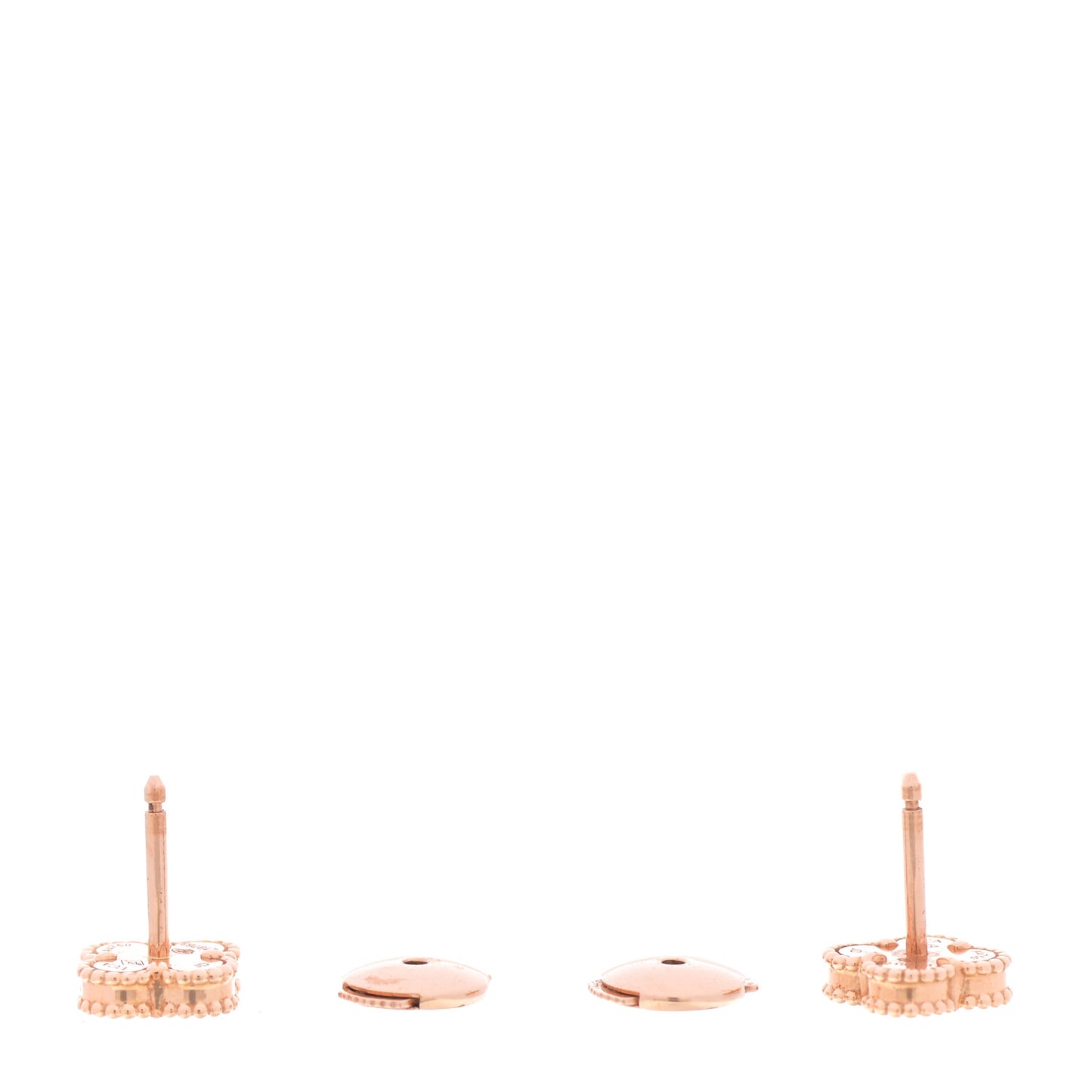 18K Rose Gold Carnelian Sweet Alhambra Earrings