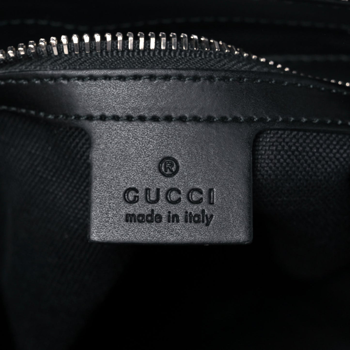 GG Supreme Monogram Appia Calfskin Web Flat Messenger Bag Black Grey