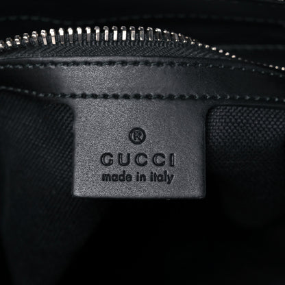 Gucci GG Supreme Monogram Appia Calfskin Web Flat Messenger Bag Black Grey 6 of 13