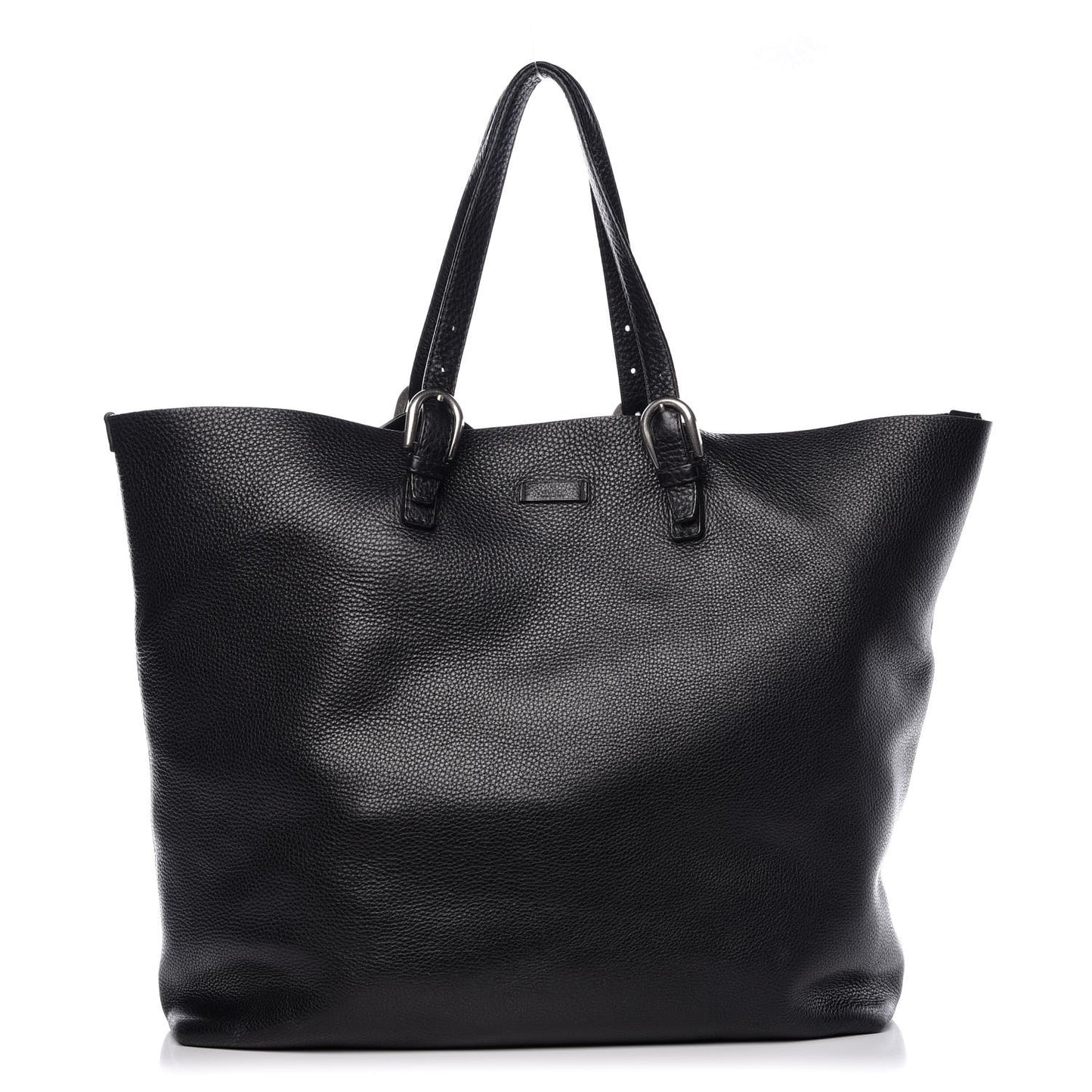 Pebbled Calfskin Large Tote Black
