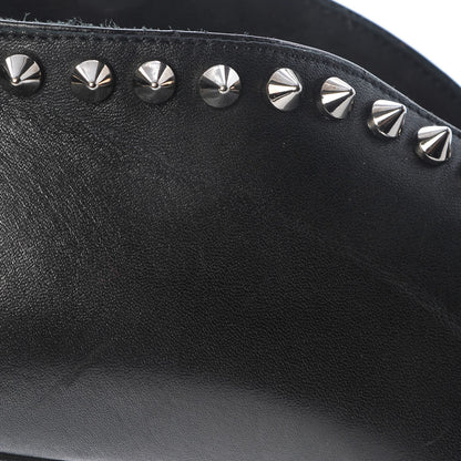 Christian Louboutin Calfskin Studded Miss Fast Plato 140 Platform Booties 39 Black 17 of 23