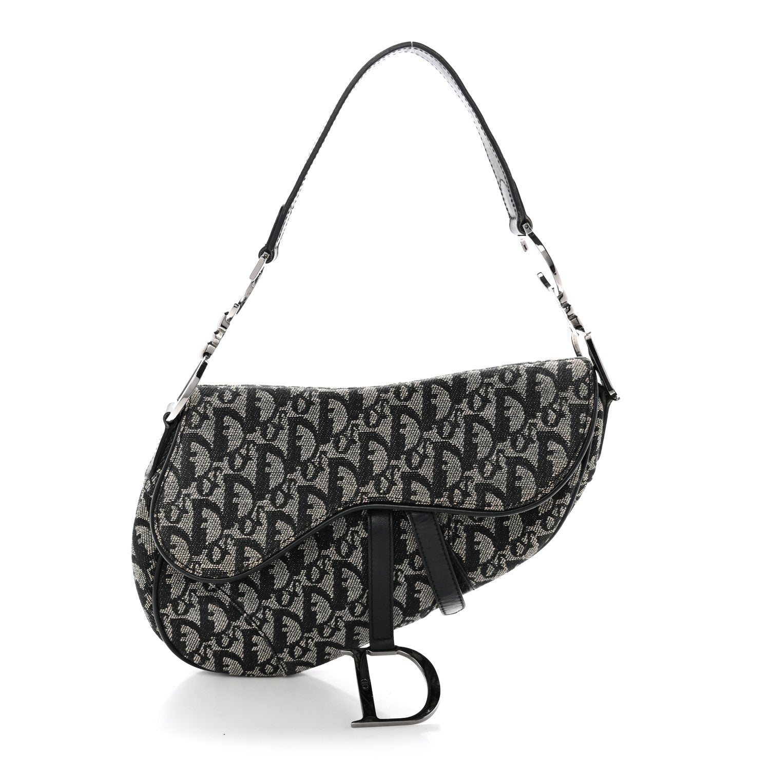 Christian Dior Monogram Saddle Bag Black 1 of 15