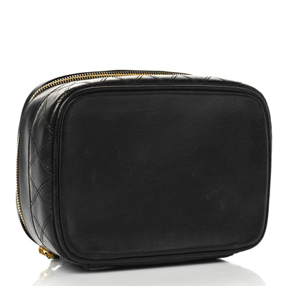 Chanel Lambskin Vanity Cosmetic Case Black 4 of 11