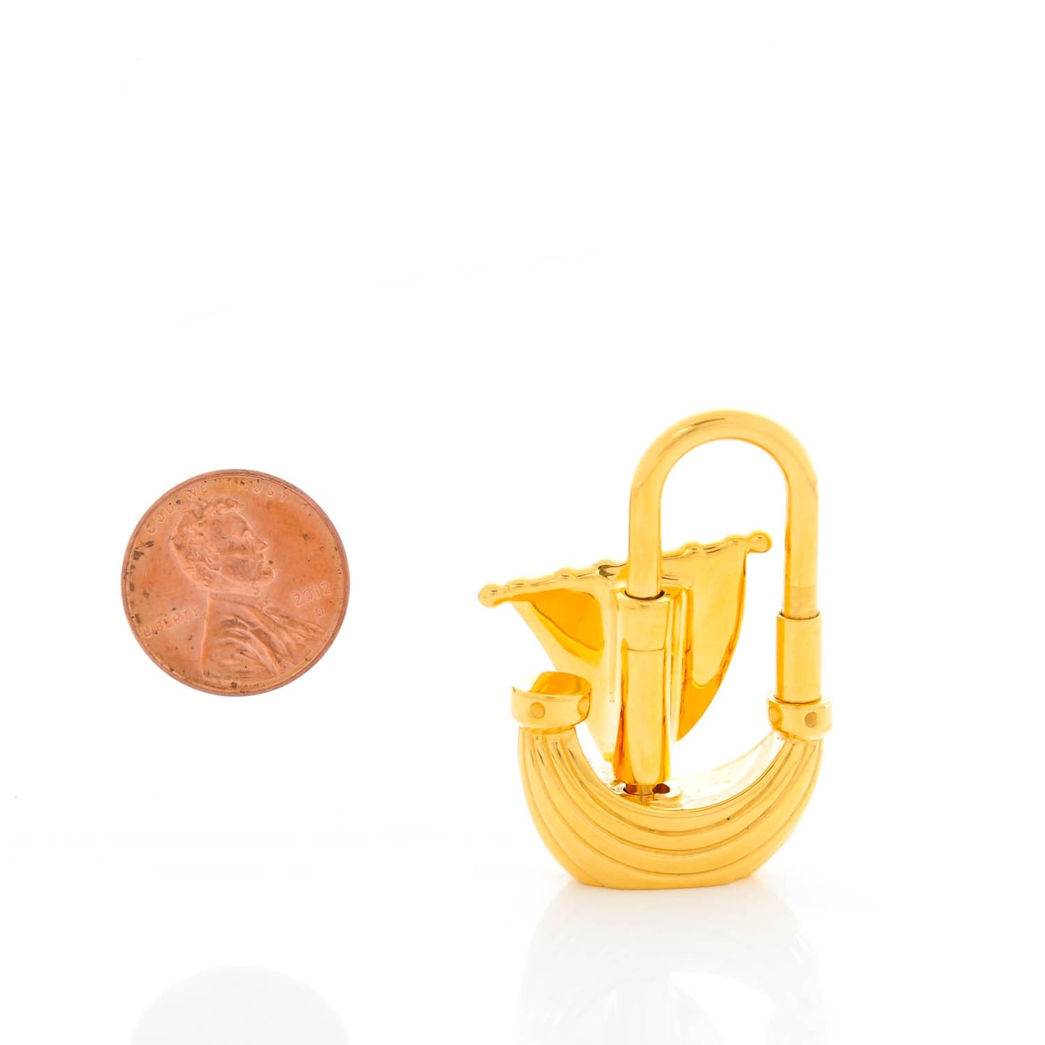 Hermes Annee L’Air De Paris Sailing Boat Cadena Lock Charm Gold 2 of 3