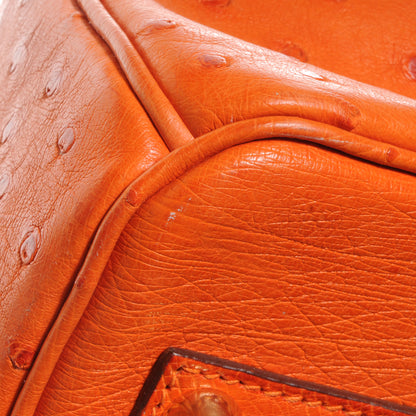 Hermes Ostrich Birkin 35 Orange 10 of 10