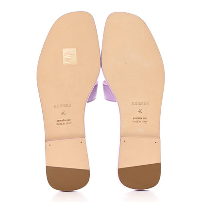 Hermes Epsom Oran Sandals 40 Violet Amethyste 5 of 9