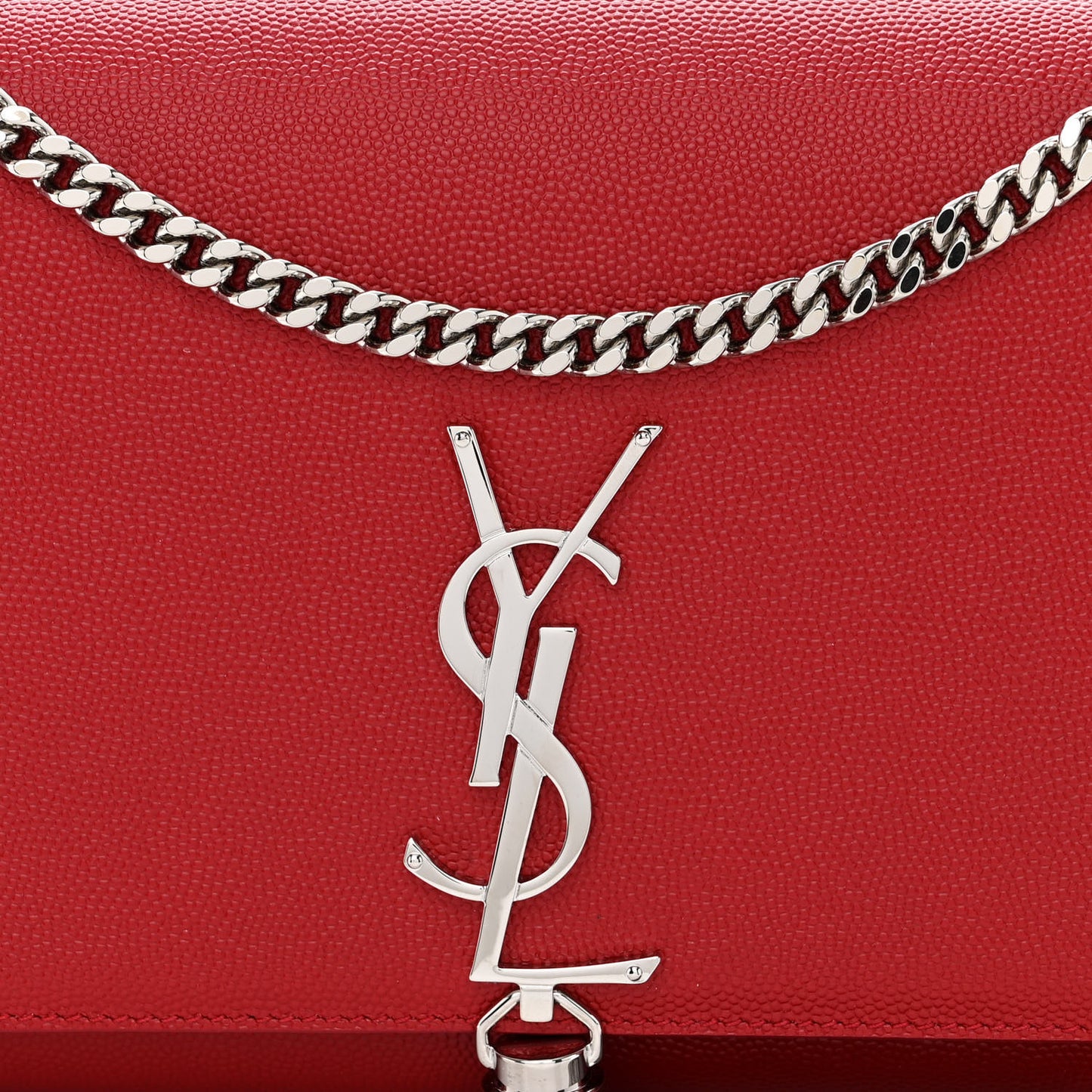Grain De Poudre Medium Classic Monogram Kate Tassel Satchel Rouge Eros