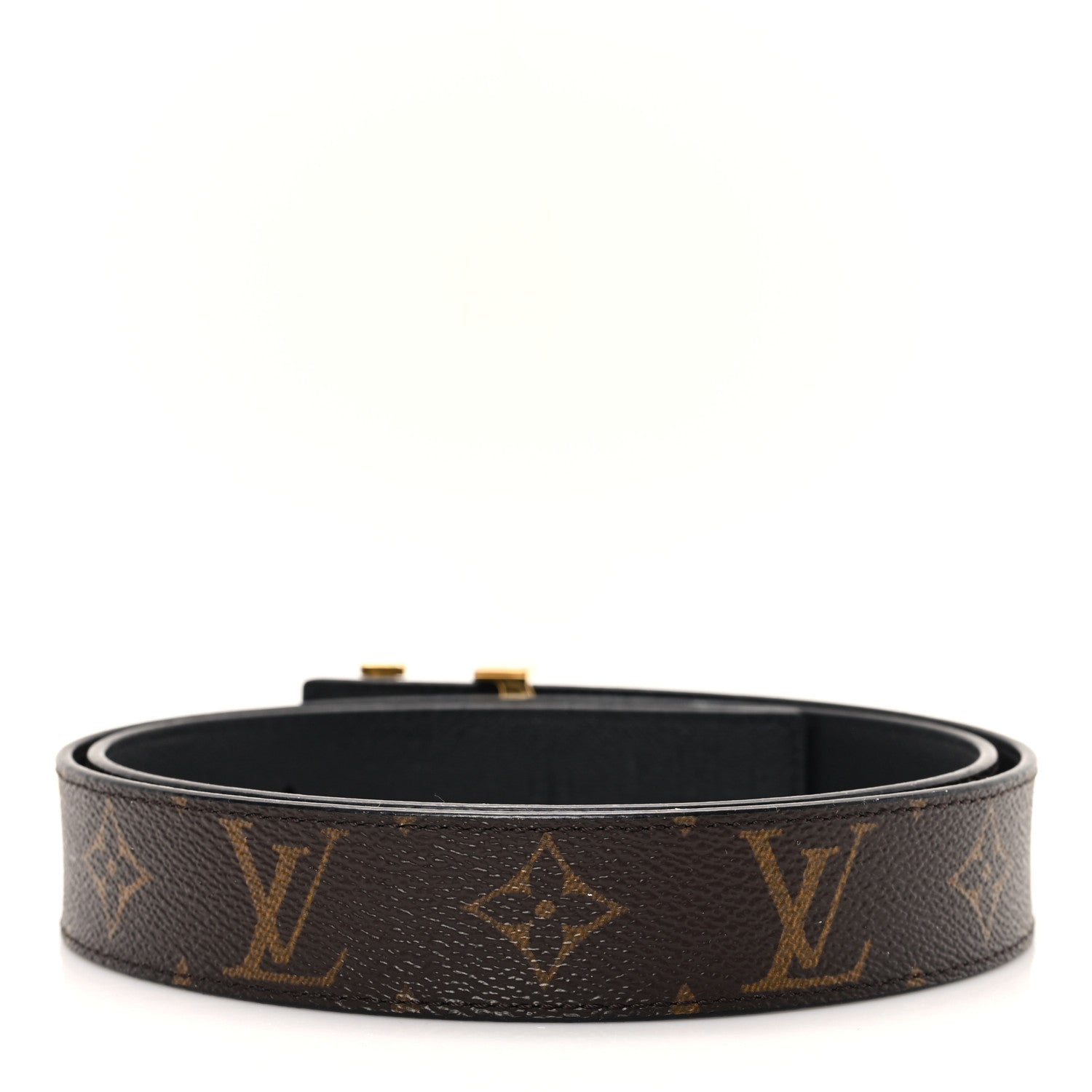 Louis Vuitton Calfskin Monogram 30mm LV Initiales Reversible Belt 90 36 Black 2 of 5