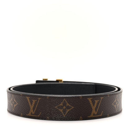Louis Vuitton Calfskin Monogram 30mm LV Initiales Reversible Belt 90 36 Black 2 of 5