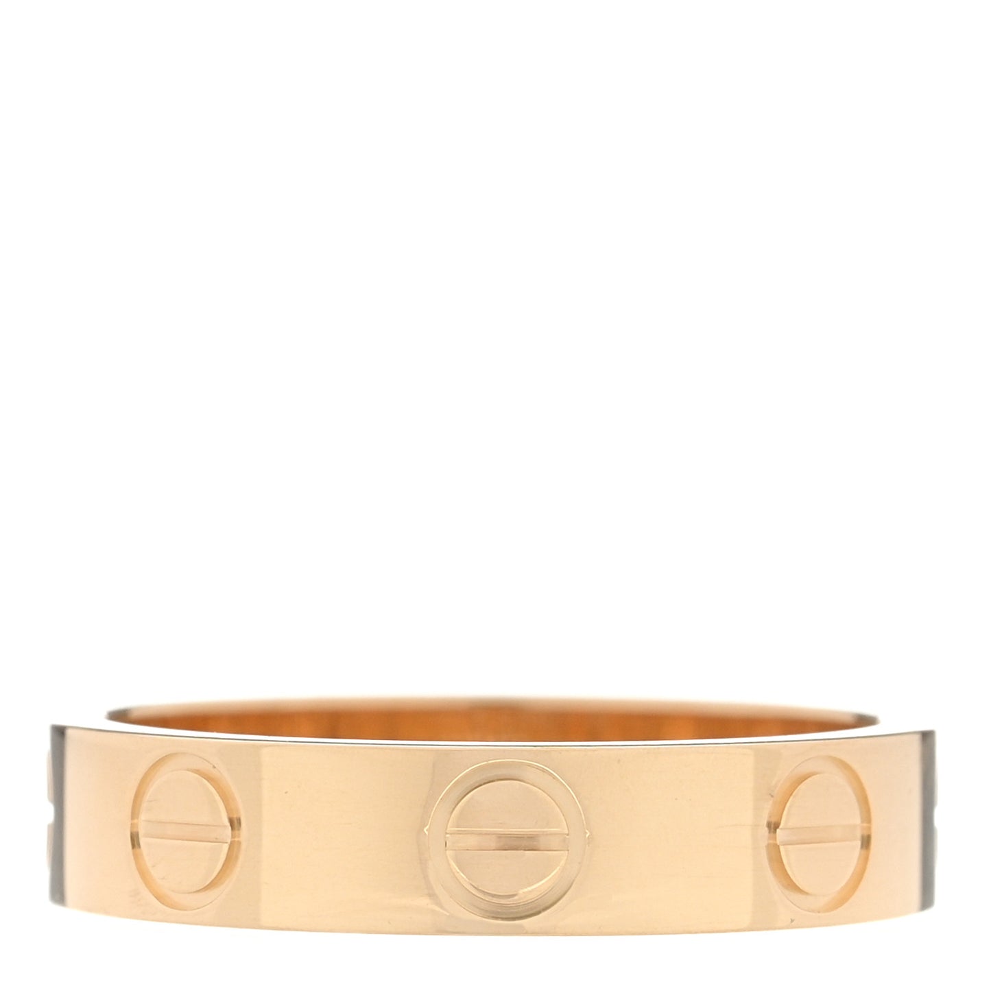 18K Yellow Gold 3.5mm LOVE Wedding Band Ring 46 3.75