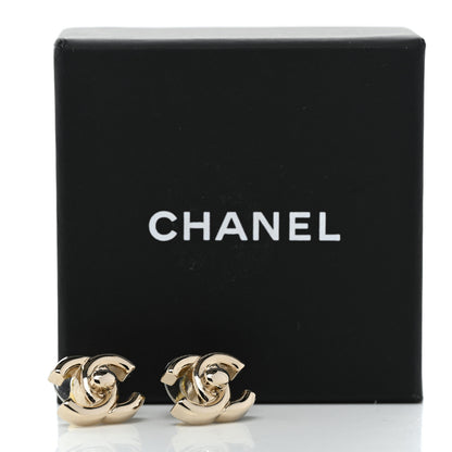 Chanel Metal CC Turnlock Earrings Gold 5 of 5