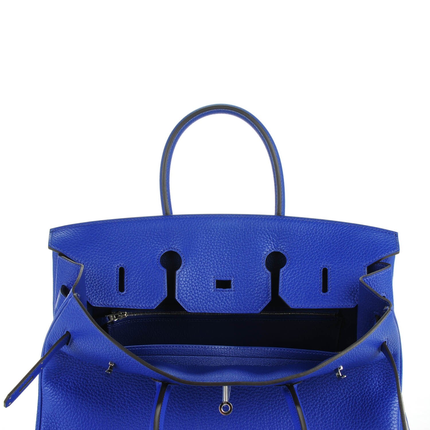 Hermes Taurillon Clemence Birkin 35 Bleu Electrique 13 of 27