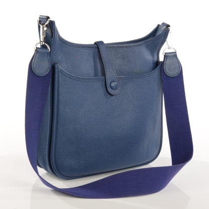 Hermes Taurillon Clemence Evelyne II PM Brighton Bleu 3 of 11