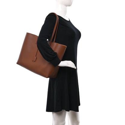 Saint Laurent Calfskin Large Shopping Tote Dark Tan 2 of 10