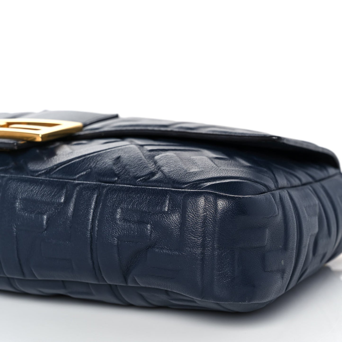 Nappa FF 1974 Embossed Large Baguette Midnight