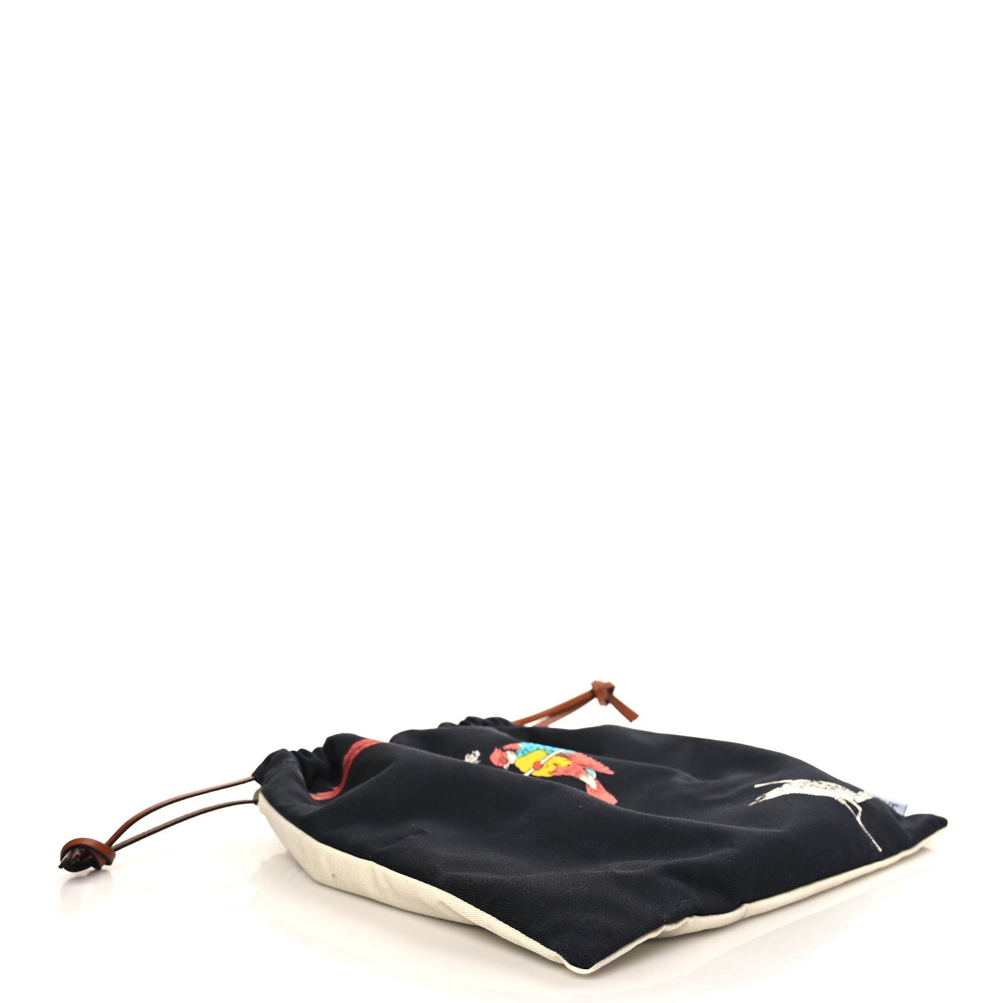 Canvas Parrot Paula's Ibiza Drawstring Pouch Black Ecru