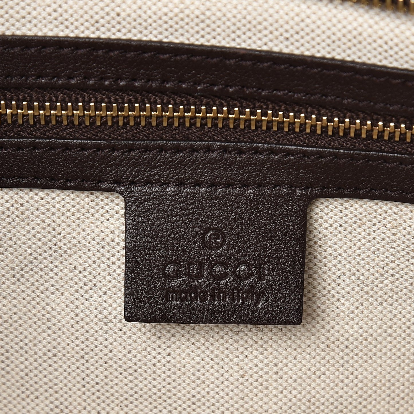 Guccissima Medium Bree Zippered Tote Chocolate