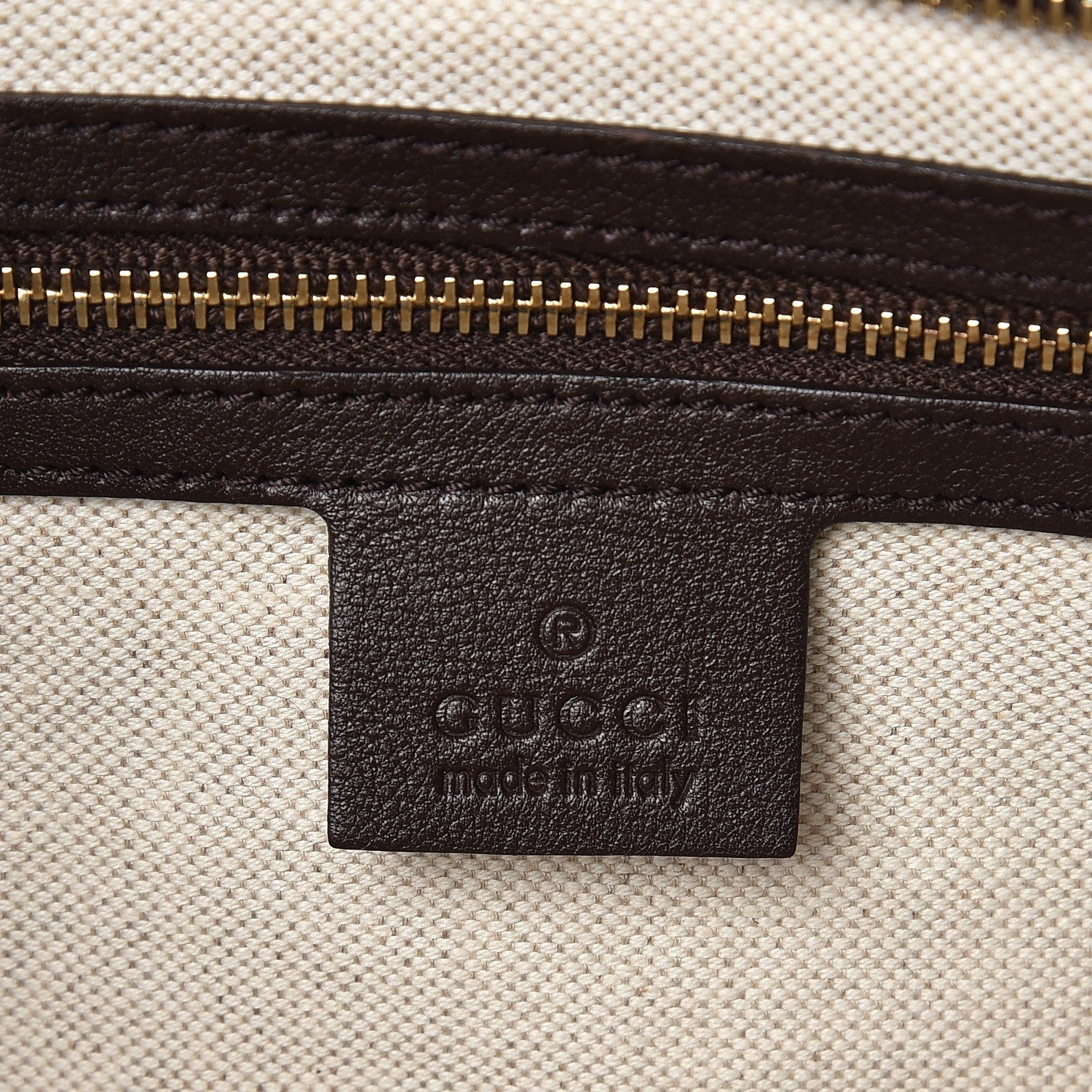 Gucci Guccissima Medium Bree Zippered Tote Chocolate 6 of 7