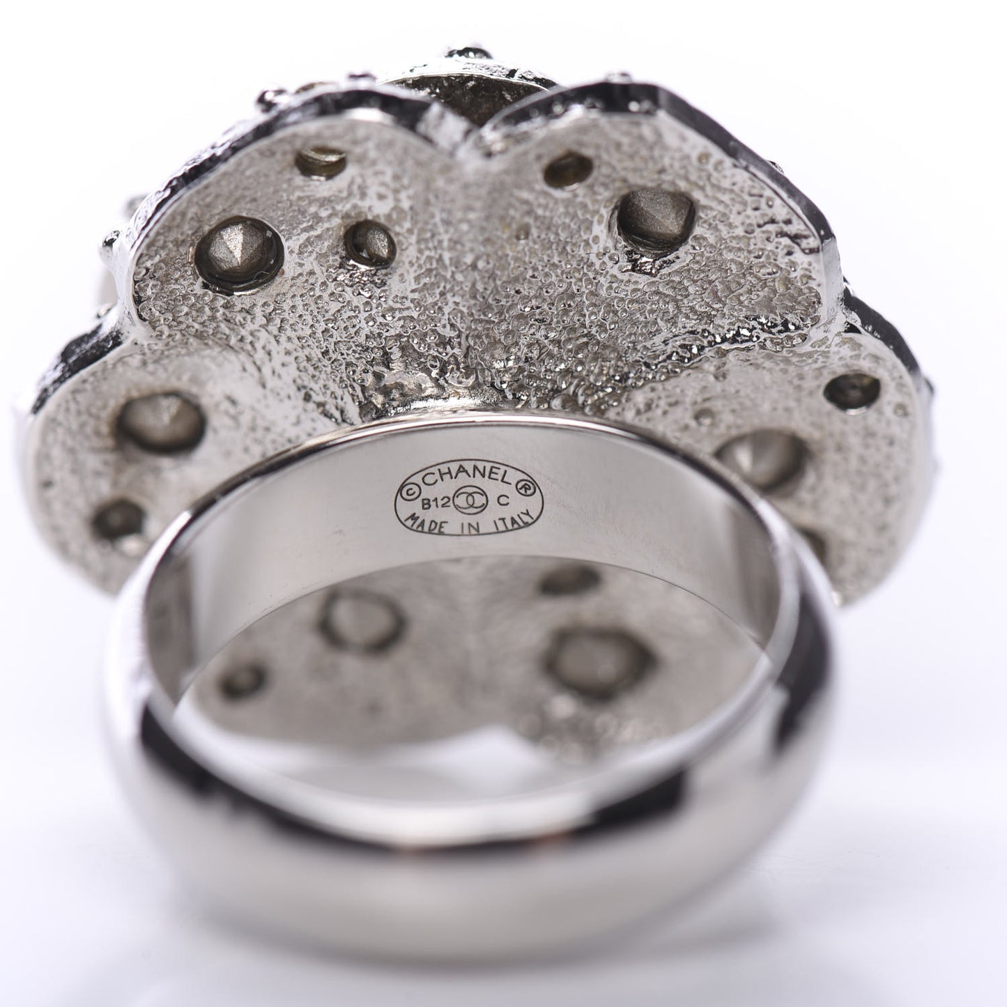 Strass CC Camellia Ring 6.25 Silver