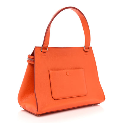 Celine Calfskin Small Edge Shoulder Bag Vermillion 2 of 8