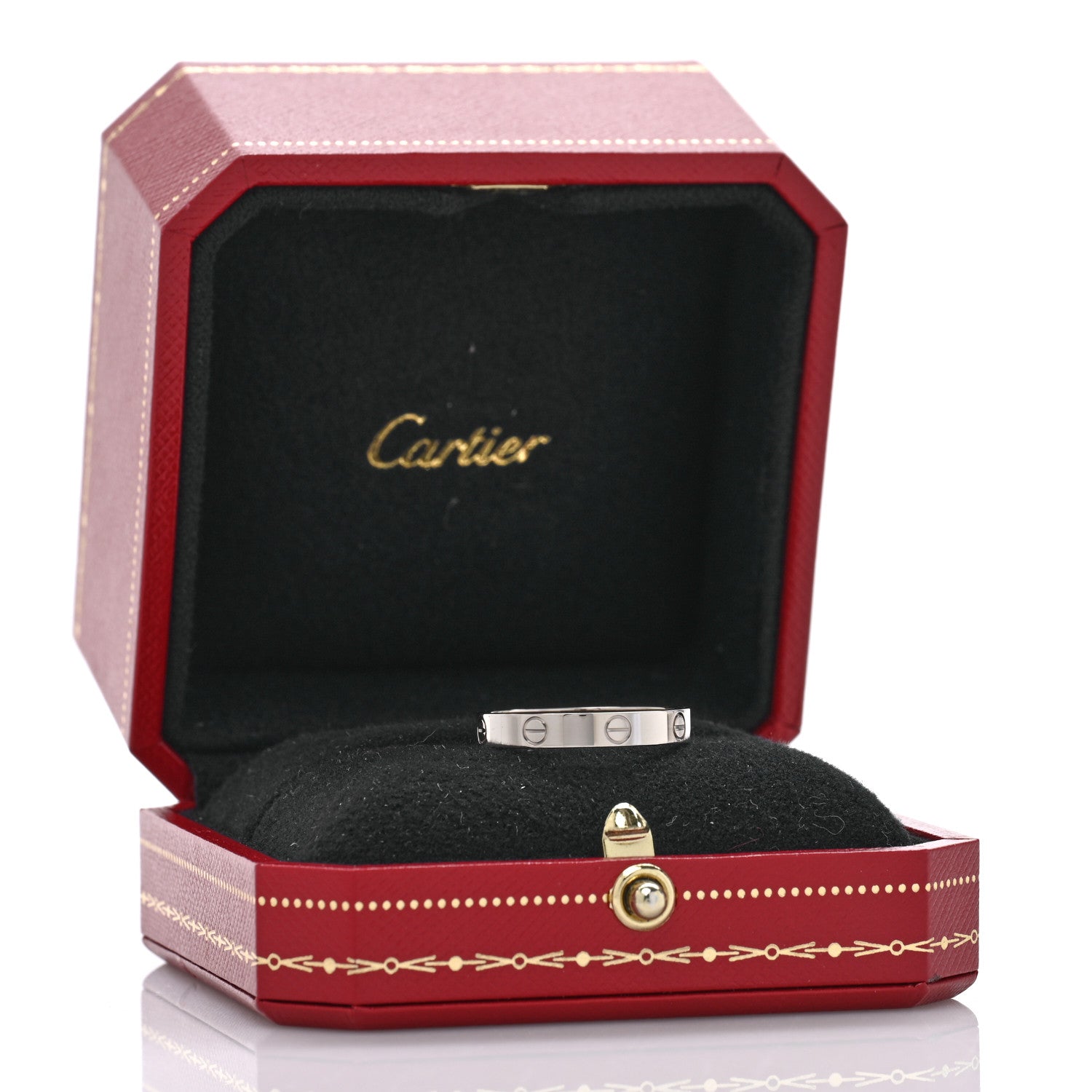 Cartier 18K White Gold 3.5mm LOVE Wedding Band Ring 62 10 5 of 5
